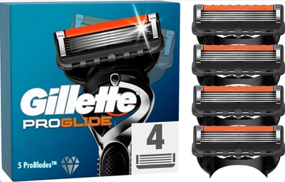 Сменные мужские кассеты для бритья (лезвия картриджи) Gillette ProGlide 4 шт