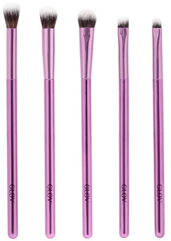 Пензлі для макіяжу очей Glov Eye Brushes Purple 5 штук (5907440740730)