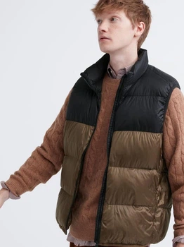 Теплий жилет чоловічий Uniqlo 742532701 M Коричневий (1159795483)
