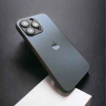 Протиударний чохол CaseFashion Matte Glass case для iPhone 13 Pro Max Titan Grey