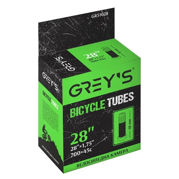Камера велосипедная Grey's 28 x 1.75 AV 48 мм