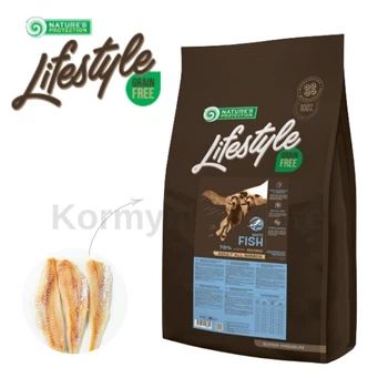 Сухой беззерновой корм с белой рыбой для взрослых собак всех пород Nature's Protection Lifestyle Grain Free White Fish Adult All Breeds 10 кг (NPLS45685)