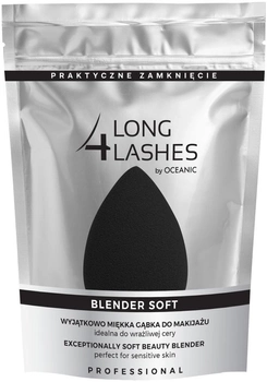 Gąbka do makijażu Long4lashes Blender Soft wyjątkowo miękka Czarna (5900116062419)