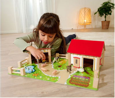 Zestaw do zabawy Eichhorn Wooden Farm with Accessories (4003046007251)