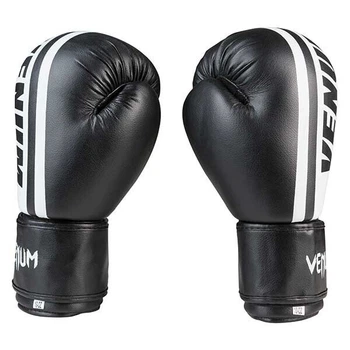 Боксерські рукавички чорні Venum PVC-19 розмір 8 oz