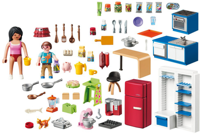 Zestaw figurek do zabawy Playmobil Dollhouse Rodzinna kuchnia (4008789702067)