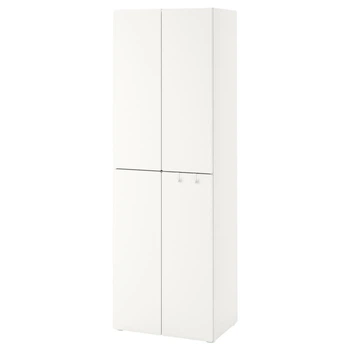 Гардероб IKEA СМОСТАД / ОПХУС, белый белый, с 2 платяными штангами, 60x42x181 см, 094.263.05