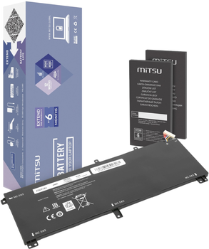 Акумулятор Mitsu для ноутбуків Dell XPS 15 9530/M3800 10.8V-11.1V 4000 mAh (5903050372507)