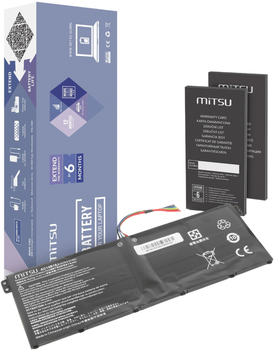 Акумулятор Mitsu для ноутбуків Acer Aspire ES1/V3 11.4V 2200 mAh (5903050377229)