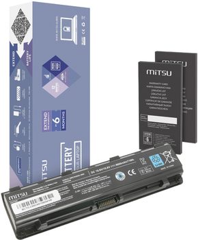 Акумулятор Mitsu для ноутбуків Toshiba C850/L800/S855 10.8V-11.1V 6600 mAh (5903050377243)