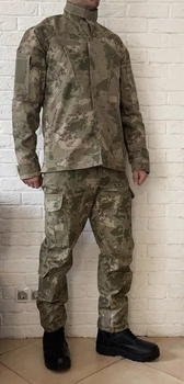 Тактическая военная форма (военный китель, тактическая рубашка убакс, военные тактические брюки) комуфляж оливия , размер M
