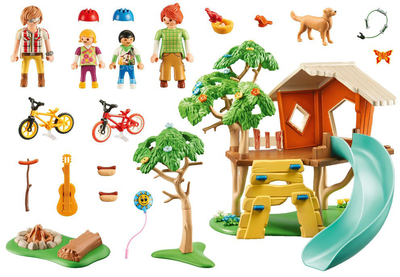 Zestaw figurek do zabawy Playmobil Family Fun Domek na drzewie ze zjeżdżalnią (4008789710017)