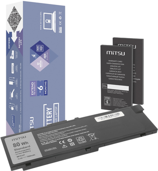 Акумулятор Mitsu для ноутбуків Dell Precision 15 7510/17 7710 11.4V 7000 mAh (5903050378080)
