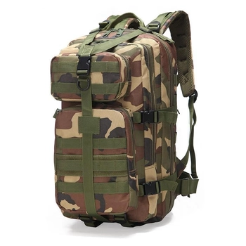 Тактичний штурмовий військовий рюкзак Armour Tactical C35 Oxford 600D (з системою MOLLE) 35 літрів Ліс