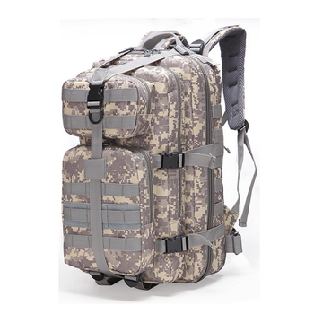Тактичний штурмовий військовий рюкзак Armour Tactical C35 Oxford 600D (з системою MOLLE) 35 літрів Сірий піксель