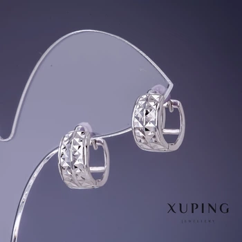 Сережки Xuping 7х11мм родій, ida55453