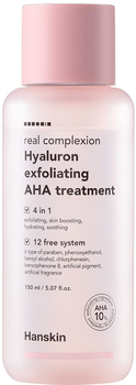 Тонік Hanskin Real Complexion Hyaluron Skin Aha Acid Exfoliating Treatment 150 мл (8809653232606)