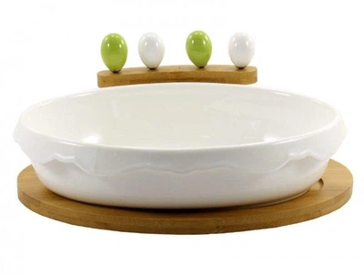 Блюдо на бамбуковой подставке Interos PJ02547-90774 24 см 4516307