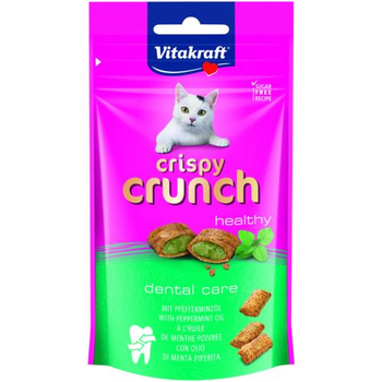 Ласощі для котів Vitakraft Crispy Crunch подушечки для зубів (м’ята), 60 г