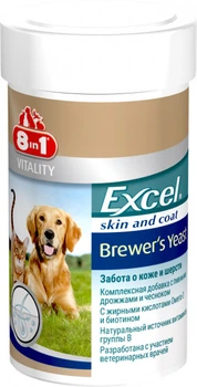 8in1 (8 в 1) Brewers Yeast Tablets with Garlic - пивные дрожжи с чесноком для собак и кошек, 140 таб.