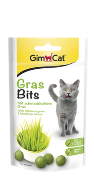 Gimcat Gras Bits грасбитс лакомство с травой для котов, 40 г