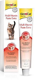 Gimcat Multi-vitamin Paste 12 vitamins - мультивитаминная паста для кошек, 200 г