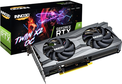 Karta graficzna INNO3D PCI-Ex GeForce RTX 3060 TWIN X2 OC LHR 12G 12GB GDDR6 (192bit) (1792/15000) (1 x HDMI, 3 x DisplayPort) (N30602-12D6X-11902120H)