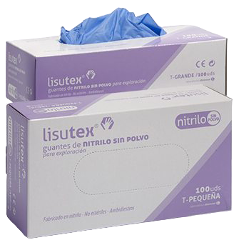 Rękawiczki medyczne Guantex Lisutex Nitrilo S-P T-M S 100 stz (8470001660596)