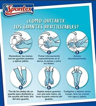 Rękawiczki medyczne Spontex Second Skin Gloves Size L (8410404452381)