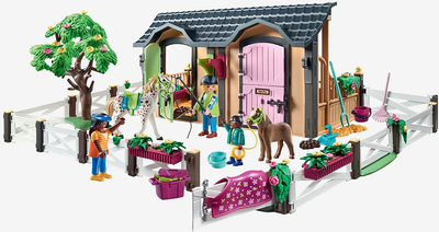 Zestaw figurek do zabawy Playmobil Country Nauka jazdy konnej z boksami dla koni (4008789709950)