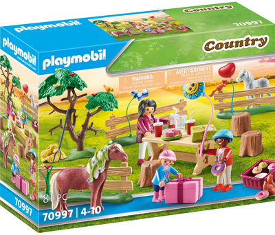 Zestaw figurek do zabawy Playmobil Country Urodziny w stadninie kucyków (4008789709974)