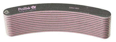 Набір пилок для нігтів EuroStil Unas Lima Acolchada Curva 175 мм Negra Pack 12 шт (8423029064204)