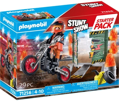 Zestaw do zabawy z figurką Playmobil Stunt Show Pokaz kaskaderski ze ścianą ognia (4008789712561)