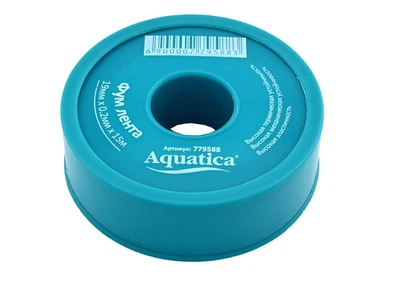Фум лента 19 мм х 0,2 мм х 15 м Aquatica