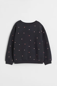 Свитшот темно-синий в сердца H&M 134-140см (400094253)