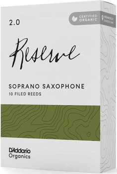 Трости для сопрано-саксофона D'Addario ORGANIC RESERVE - SOPRANO SAX #2.0 - 10 PACK