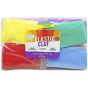 Набір для ліплення з повітряним пластиліном Elastic Clay 8 colors Lovin'Do (70164)