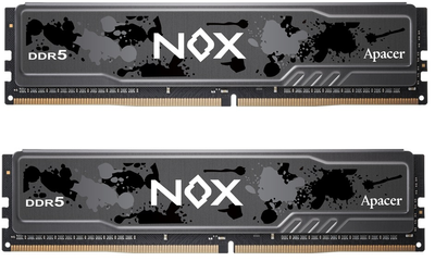Оперативная память Apacer DDR5-5200 32768MB PC5-41600 (Kit of 2x16384) NOX (AH5U32G52C522MBAA-2)
