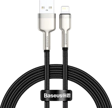 Kabel Baseus Cafule Series Metal Data Cable USB to IP 2.4A 0.25 m Czarny (CALJK-01)