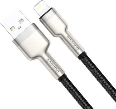 Kabel Baseus Cafule Series Metal Data Cable USB to IP 2.4A 0.25 m Czarny (CALJK-01)