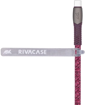 Kabel RIVACASE USB Type-C PS6105 RD12 Czerwony