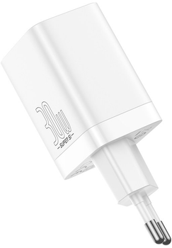 Зарядний пристрій Baseus Super Si Pro Quick Charger USB+Type-C 30W QC3.0+PD3.0 White (CCSUPP-E02)