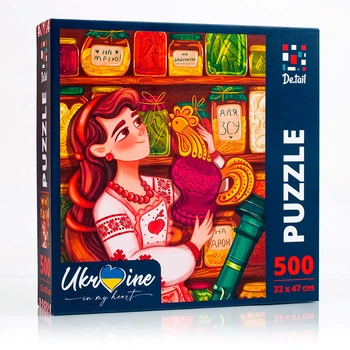 Пазл Vladi Toys "Украинка с петухом" De.tail 500 элементов DT500-06