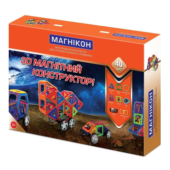 Конструктор Магникон магнитный 3D 40 деталей МК-40