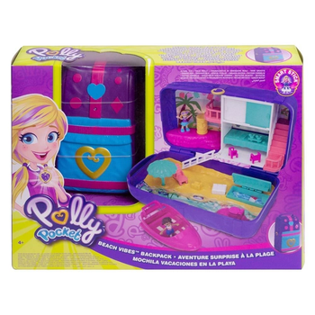 Набор Polly Pocket Чемоданчик развлечений Пляжный Флюг Рюкзак FRY39