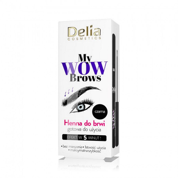 Гель-фарба для брів Delia My Wow Brows 1.0 Black 6 мл (5901350483497)