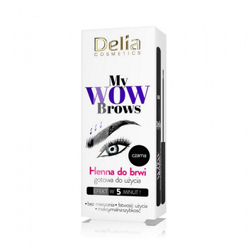Гель-фарба для брів Delia My Wow Brows 1.0 Black 6 мл (5901350483497)