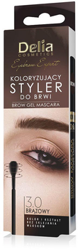 Koloryzujący styler do brwi Delia Eyebrow Expert Brow Gel Mascara 3.0 Brązowy 11 ml (5901350485132)
