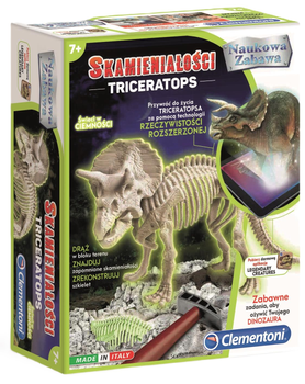 Zestaw do eksperymentów naukowych Clementoni Skamieniałości Triceratops (8005125608928)