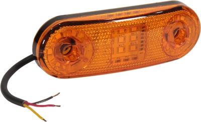 Фонарь габаритный универсальный (Isiksan) LED 12-24V желтый 21-диод (ISS40311)